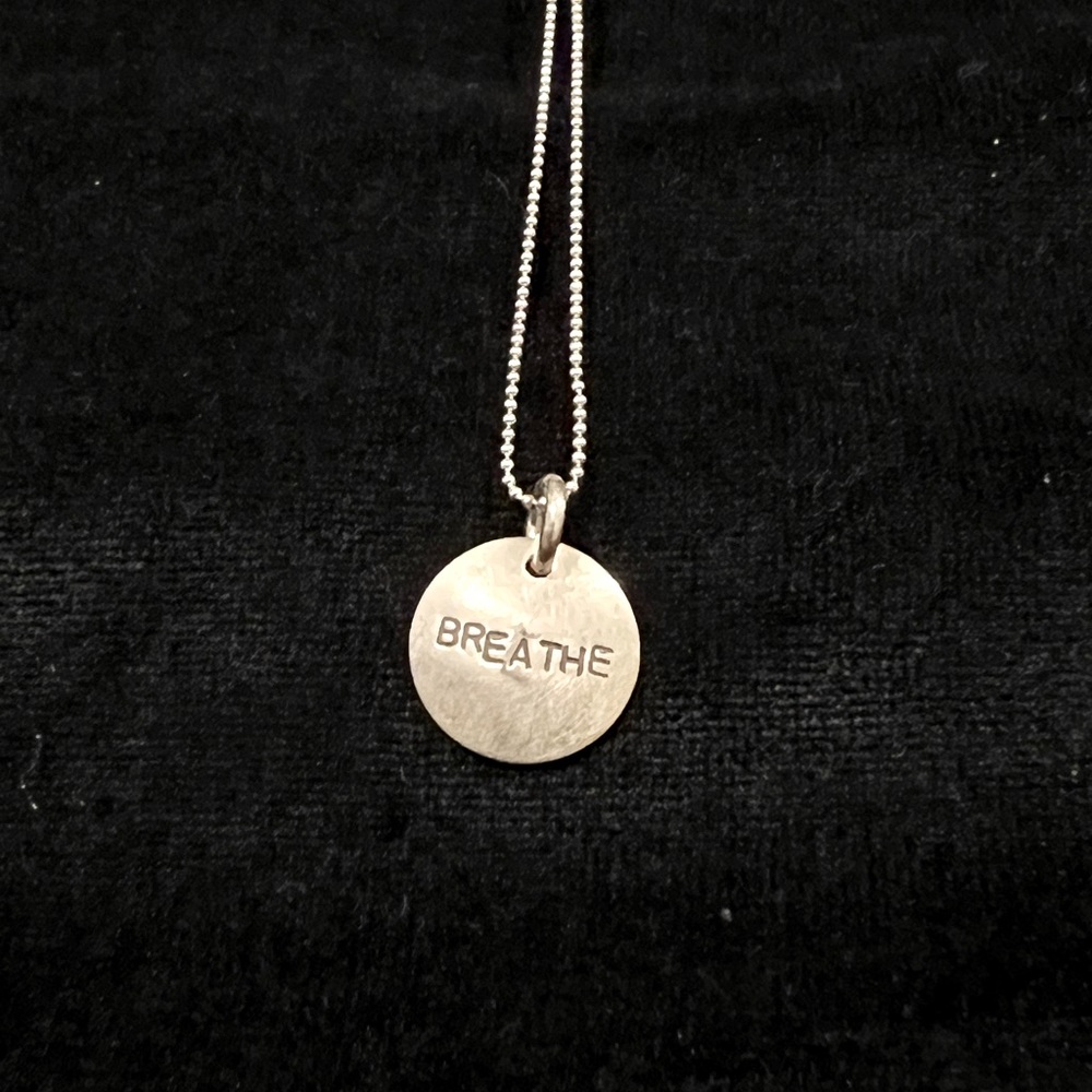 Breathe sterling silver necklace